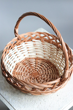 Cottage, wiklinowy koszyczek na święconkę, wym.27x25cm