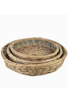 Gustawo, komplet wiklinowych tac 3 szt., wym.50/44/39cm