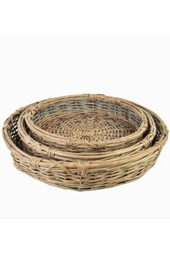 Gustawo, komplet wiklinowych tac 3 szt., wym.50/44/39cm