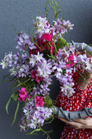 Hiacynty i Bugenwilla, wielkanocny wianek na drzwi