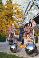 Wrzosowisko, dekoracyjny wianek z traw boho