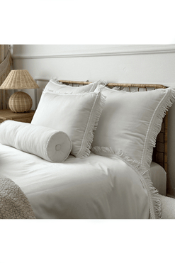 Twist Boho, komplet pościeli bawełnianej, biała, 160x200 