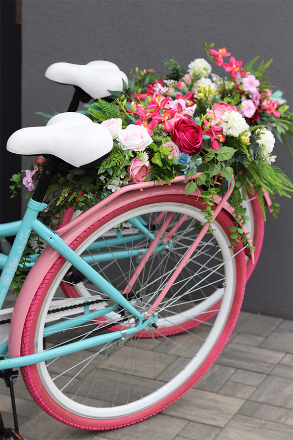 Bicycletta Primaveria, rower z dekoracją kwiatową