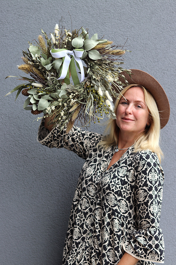 Letnie Upały, dekoracyjny wianek z suszem