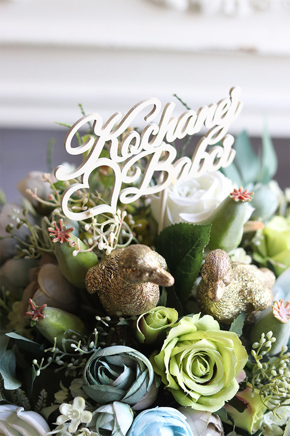 Dzień Babci i Dziadka Spring, wiosenny flowerbox, wym.37x37cm