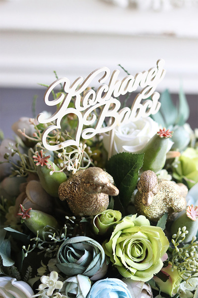 Dzień Babci i Dziadka Spring, wiosenny flowerbox, wym.37x37cm