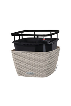 Bacino Cottage, elegancka donica z nawadnianiem, piaskowy, wym.18x30cm 