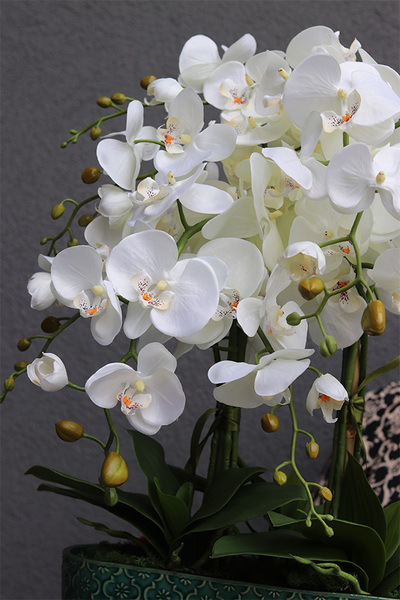 Dark Green Orient 3, wysokiej jakości sztuczny storczyk