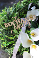 Kalla Elegance, wieniec nagrobny z kaliami i dedykacją