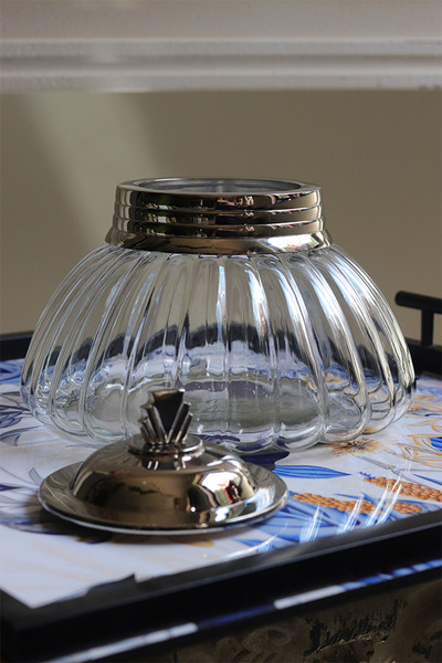 Lux Villa Glamour, szklany pojemnik z pokrywką