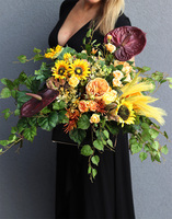 Miodowe Lata 2, barwna kompozycja nagrobna, wym.43x54cm 