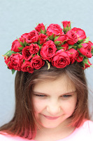 Frida Red, czerwony wianek na głowę, rozmiar uniwersalny  