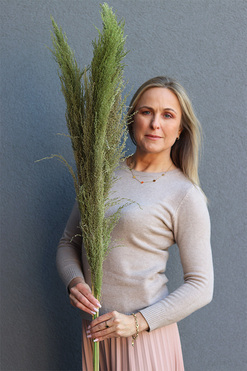 Pampasy Green Long, bukiet suszonych traw, 3szt, wys.125cm