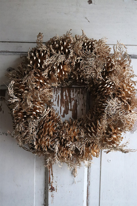 efektowny wianek, Złota Zima, śr.36cm 