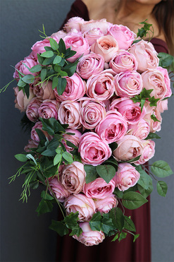 Pastelle Roses 2, wiązanka nagrobna, dł.60cm