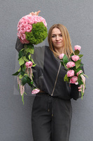 Clear Design Roses Pink, komplet dekoracji nagrobnych