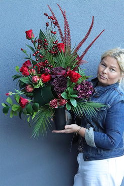 Różany Raj, nagrobny bukiet, wys.65