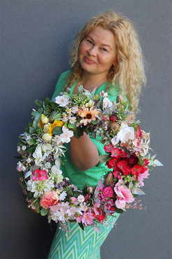 Majówka, wianek dekoracyjny na drzwi, śr.40cm