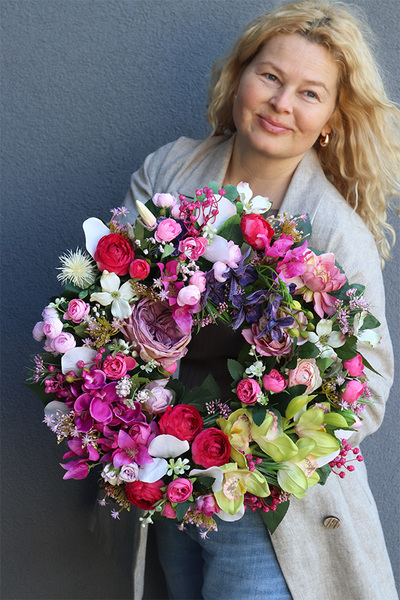 Kolorite, wianek dekoracyjny na drzwi