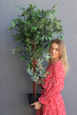 Fikus Benjamin M, sztuczna roślina w doniczce, wys.120cm