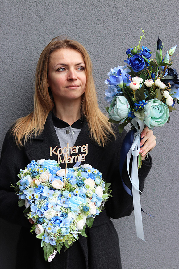 Blue Heart, serce nagrobne z dedykacją	