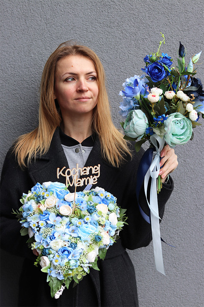 Blue Heart, serce nagrobne z dedykacją	
