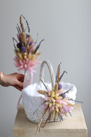 Słodko, komplet dekoracji wielkanocnych. koszyczek & palemka