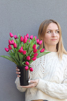 Volcan Magenta Tulips 2, komplet dekoracji nagrobnych