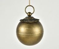 dekoracyjna kula wisząca Bell Gold, wym.15x15x55cm