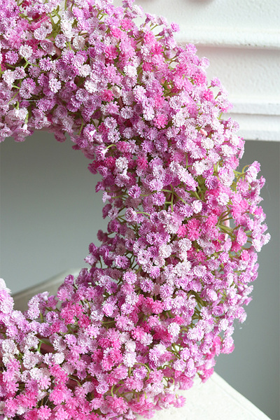 Balletina Rosa, delikatny kwiatowy wianek na drzwi