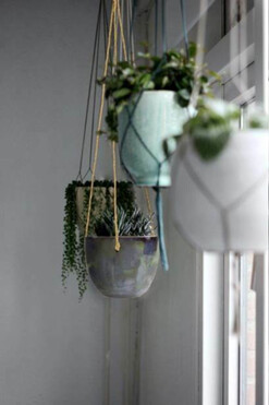 Melar Verde, osłonka doniczkowa wisząca, wym.15x17cm