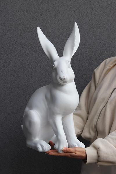 Bunny White, duży zajączek wielkanocny figurka, wys.60cm