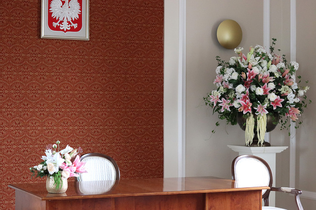 Pałac Ślubów Saute D, kompozycja kompozycja w naczyniu klienta