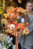 Nastała Jesień, asymetryczny jesienny wianek na drzwi