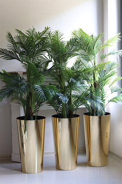 Areca Golderia, wysokiej jakości sztuczna palma w złotej donicy, wys.169cm 