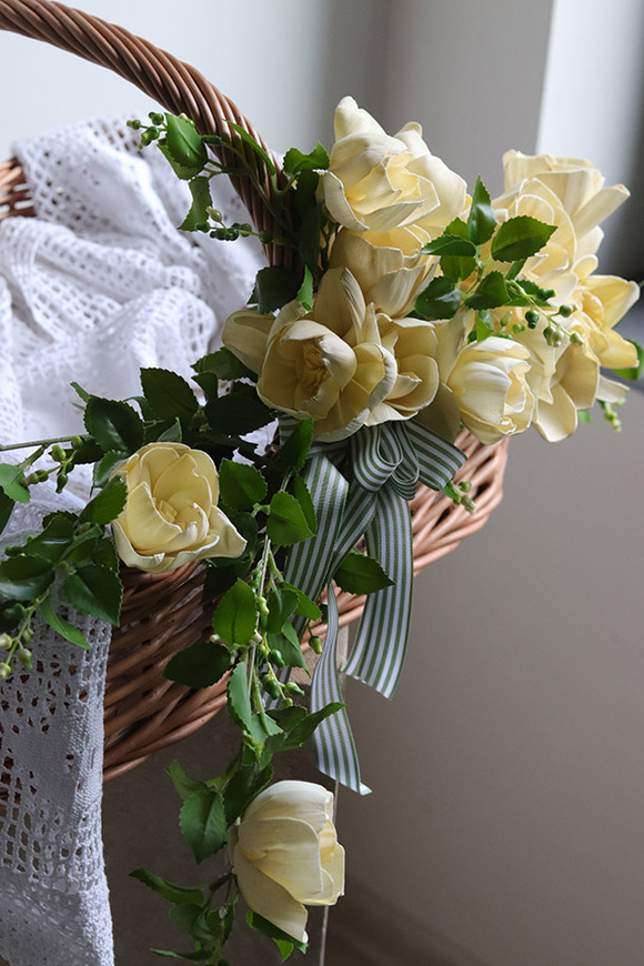 Familia, dekorowany koszyczek wielkanocny