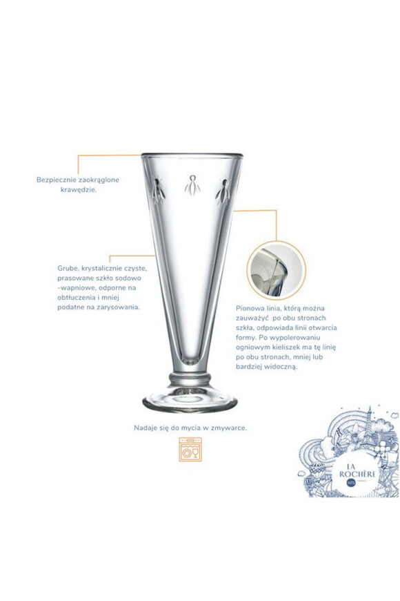 Pszczoła La Rochere, kieliszki do szampana