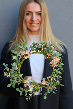 Jabłonka Morelowa, wianek dekoracyjny, śr.36cm