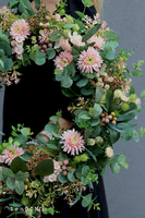 Różowy Las, wianek dekoracyjny na drzwi