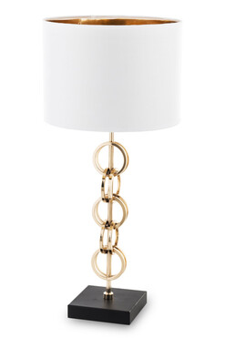 Chain White, elegancka lampa stołowa, wys.55cm 