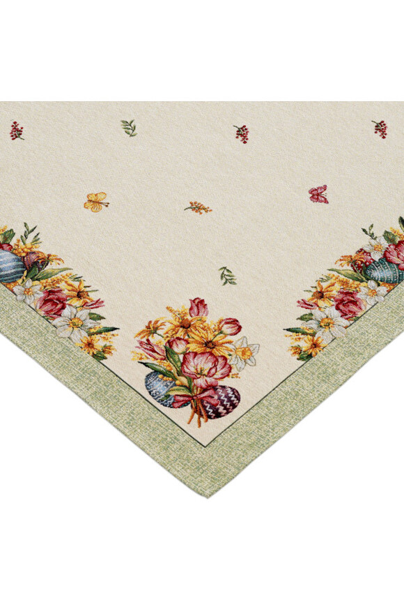 Żonkile&Pisanki, wielkanocny obrus gobelinowy serweta