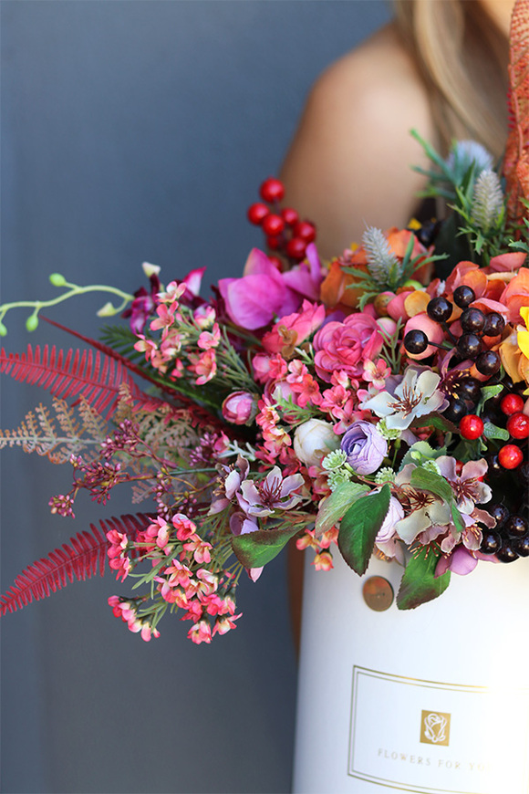 Jesienna Magia 2, barwny flowerbox z owocami