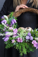 Króliczek Violet, wiosenny wianek z zajączkiem