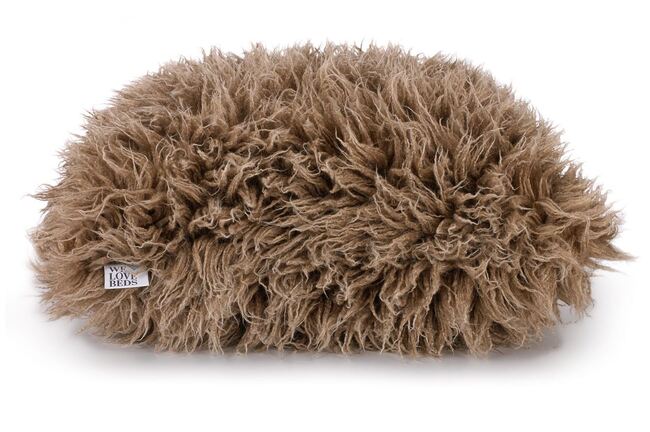 Fluffy Alpaka, poduszka dekoracyjna z futerkiem, beżowa, wym.50x50cm 