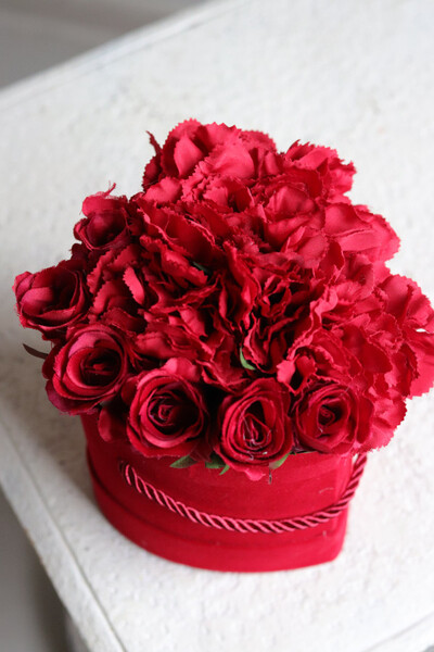 czerwony flowerbox Serce Walenty