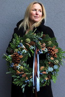 Domowy Zakątek, świąteczny wianek na drzwi