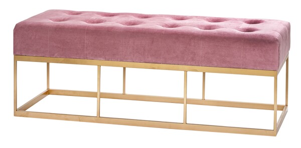 długa ława - siedzisko, Simplestra Pink, wym.49x134x44cm 