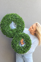 Bukszpanowy Deluxe 2, zielony wianek na drzwi