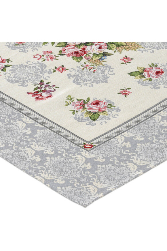 Rose Palace Grey, obrus gobelinowy serweta