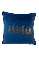 Christmas, poduszka dekoracyjna, niebieska choinka, wym.40x40cm
